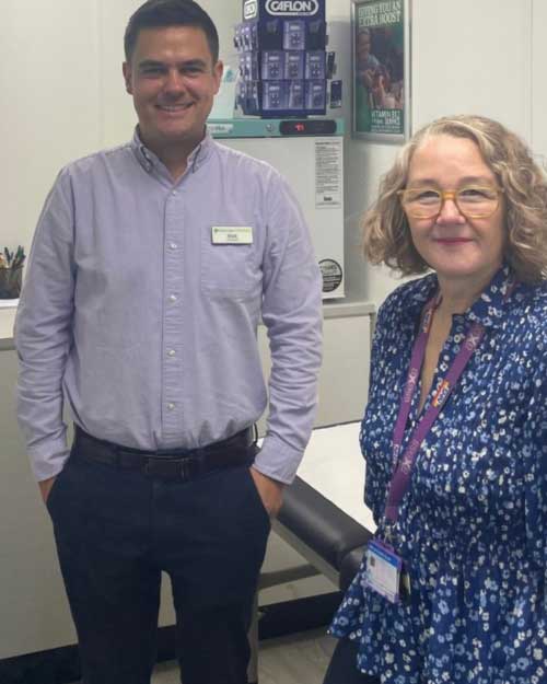 Matt Harvey and Sian Davies from Axess Sexual Health