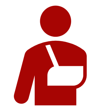 Person with arm in sling icon